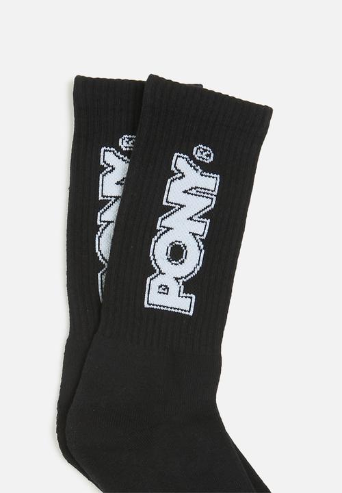 PONY - Pony Crew Socks - Black & White