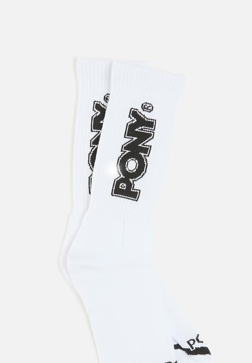PONY - Pony Crew Socks - White/Black