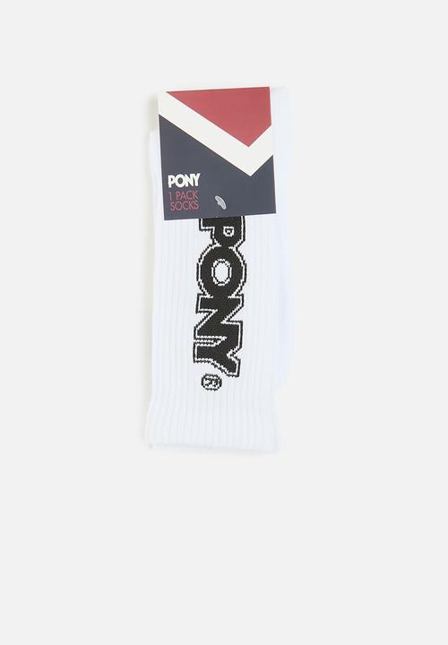 PONY - Pony Crew Socks - White/Black