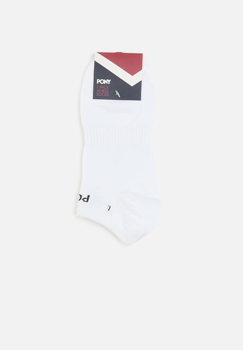 PONY - Pony Ankle Socks - White & Black