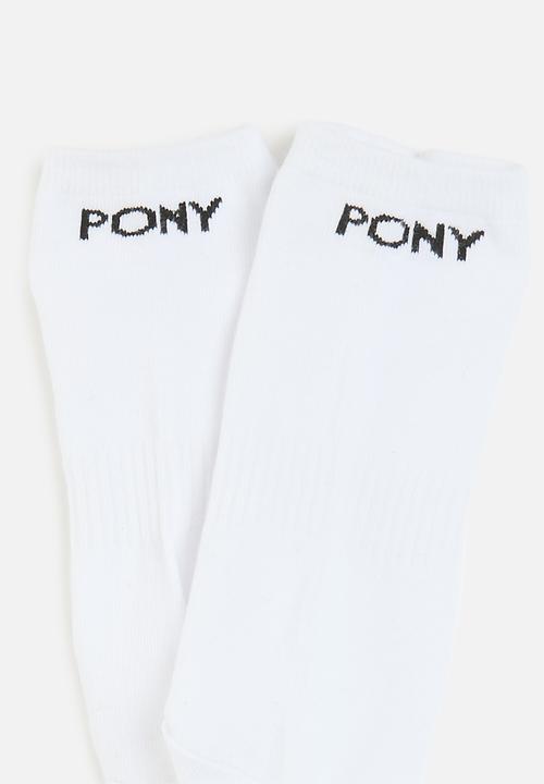PONY - Pony Ankle Socks - White & Black