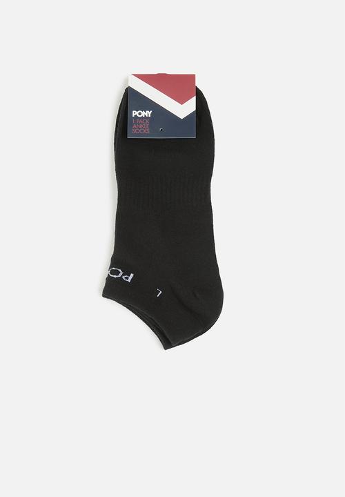 PONY - Pony Ankle Socks - Black & White