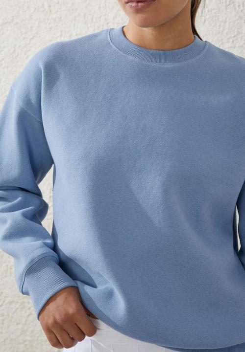 Cotton On - Plush essential crew jumper - forever blue