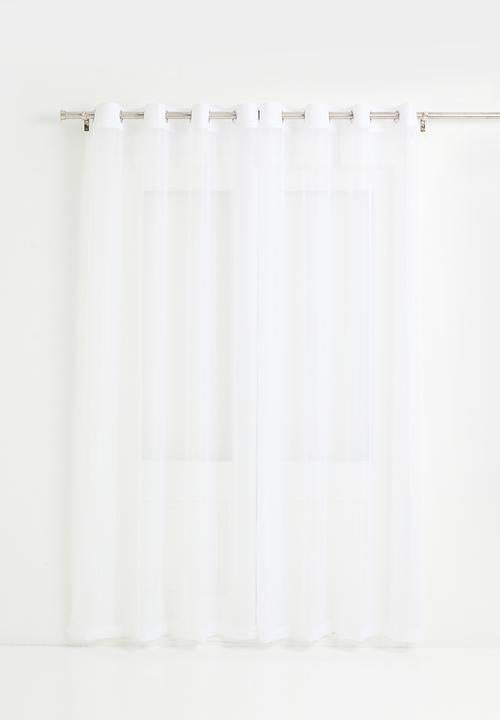 Design Collection - Plain Voile Eyelet twin pack - white