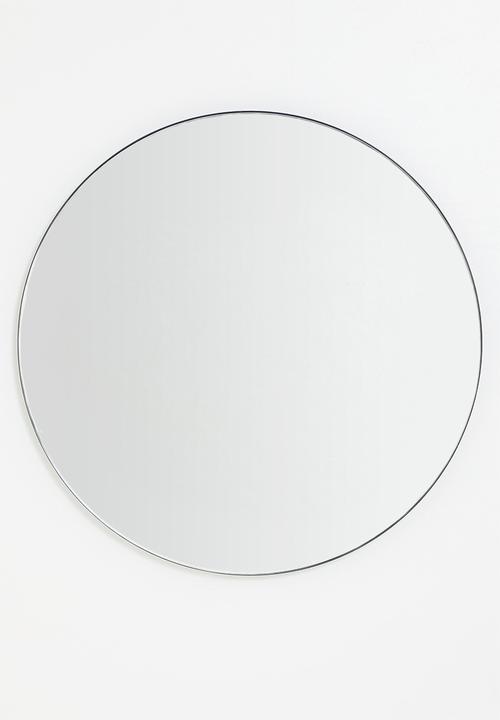 Sixth Floor - Orbis Round Mirror Black 90cm