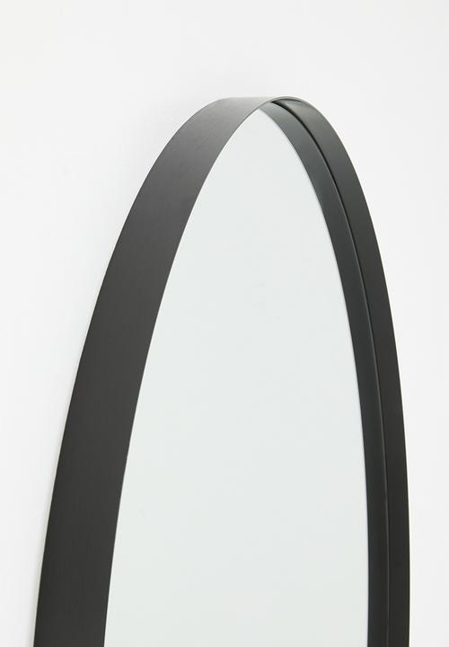 Sixth Floor - Orbis Round Mirror Black 90cm