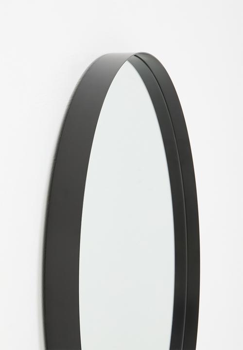 Sixth Floor - Orbis Round Mirror Black 60cm