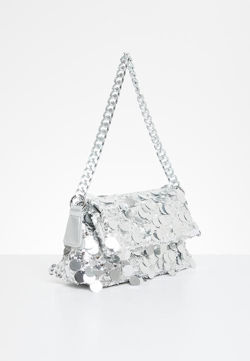 MILLA - Crystal sequin bag - silver