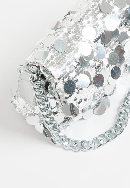 MILLA - Crystal sequin bag - silver