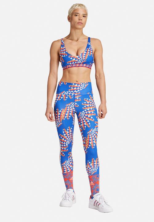 adidas Performance - Farm Leggings - Bold Blue/Bliss Orange