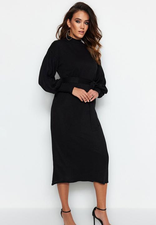 Trendyol - Modest turtleneck sweater dress - black