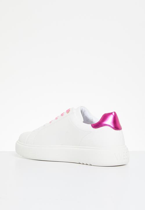 Nine West - Setta sneaker - white & fuchsia
