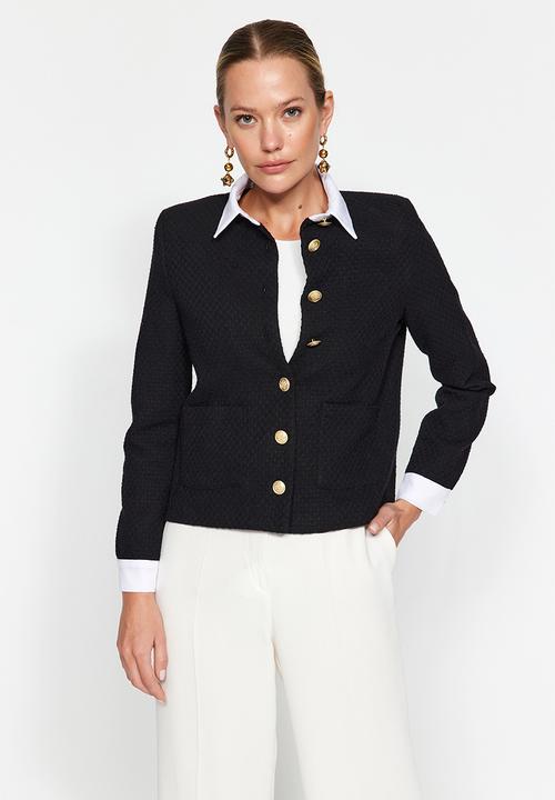 Trendyol - Collar blacker jacket - black
