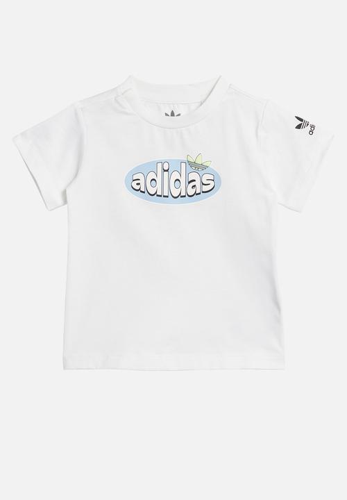 adidas Originals - Short tee set - white & clear sky