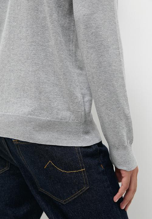 Superbalist - Knit cotton crew pullover - grey melange