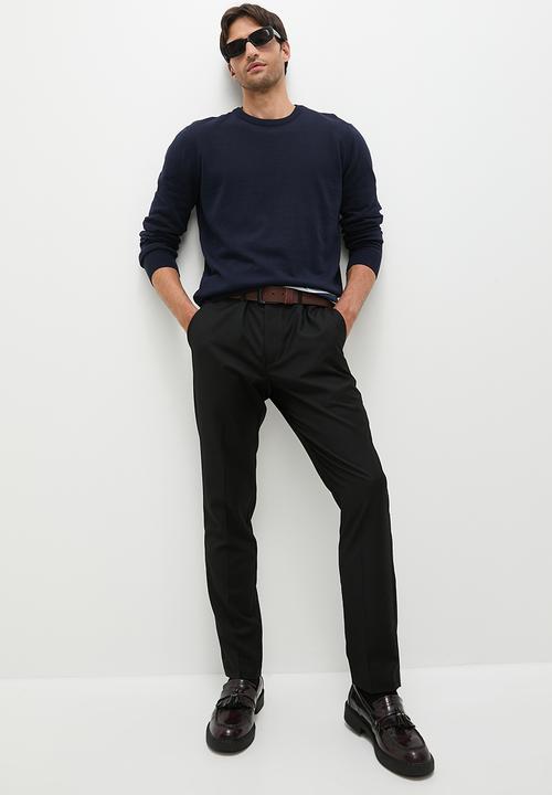 Superbalist - Knit cotton crew pullover - navy