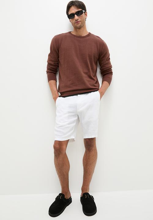 Superbalist - Knit cotton crew pullover - woodrose
