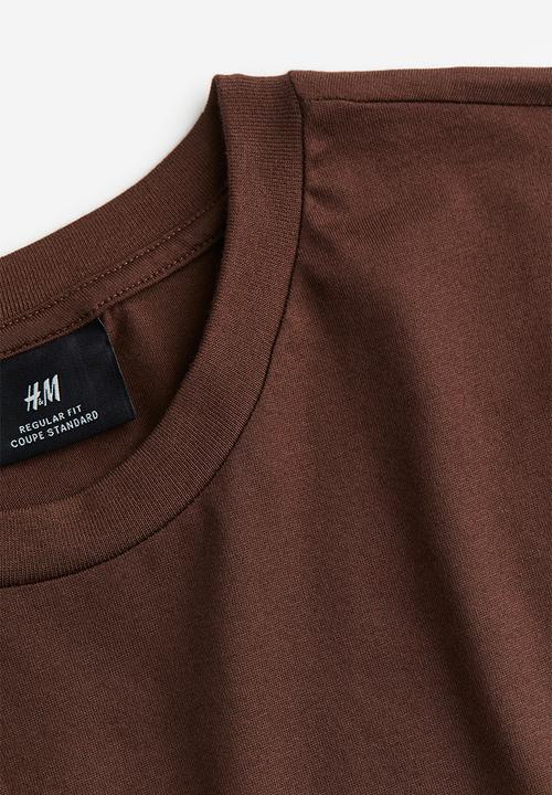 H&M - Regular fit printed T-shirt - Brown