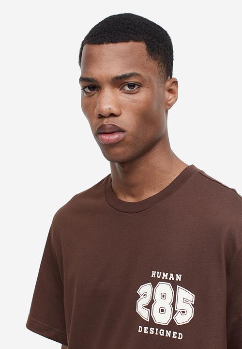 H&M - Regular fit printed T-shirt - Brown