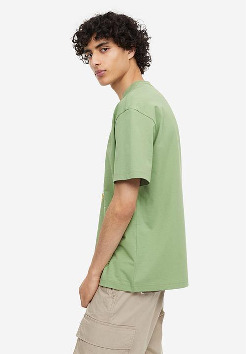 H&M - Loose fit printed T-shirt - Green