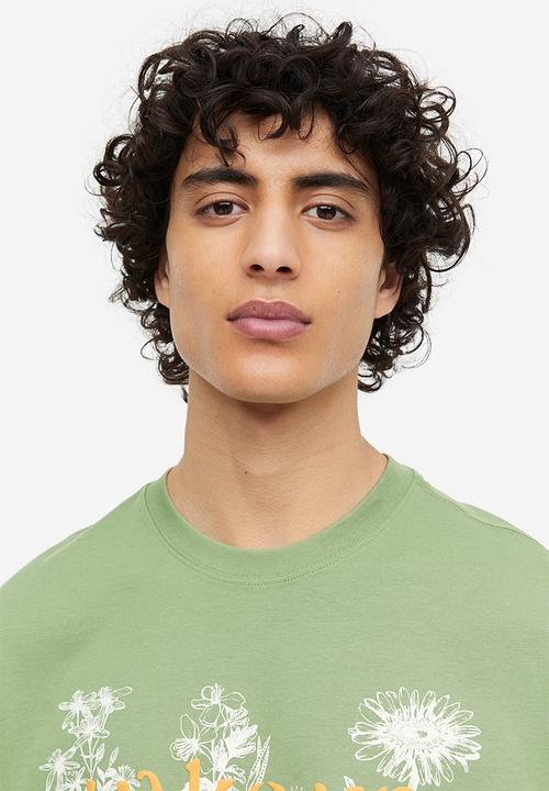 H&M - Loose fit printed T-shirt - Green