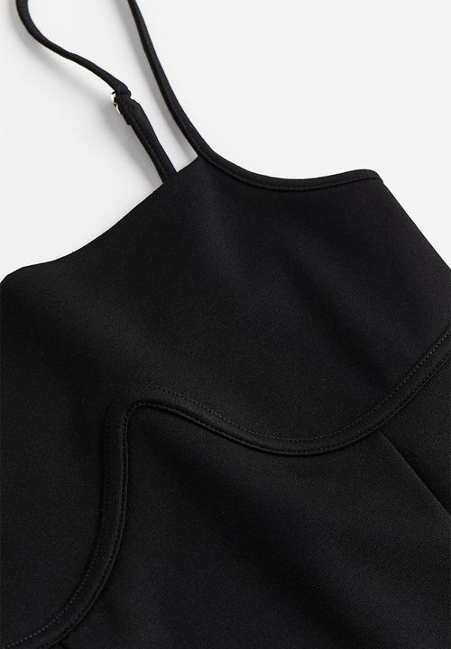 H&M - Corset-style strappy top - black