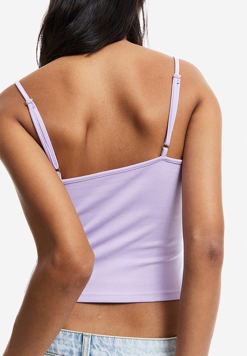 H&M - Corset-style strappy top - light purple