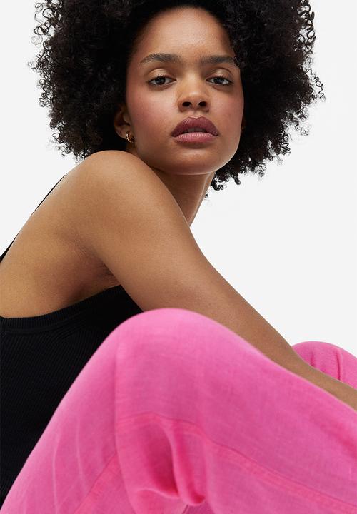 H&M - Linen joggers - pink