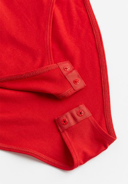 H&M - V-neck bodysuit - red