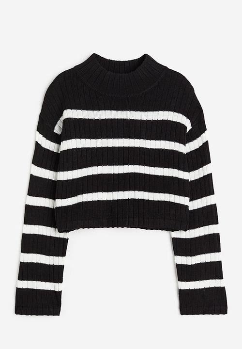 H&M - Boxy-style rib-knit jumper - black