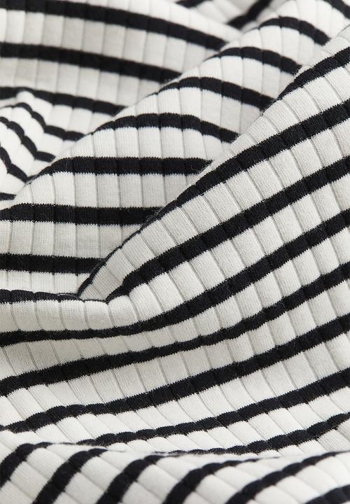 H&M - Mama ribbed sleeveless dress - white & black striped