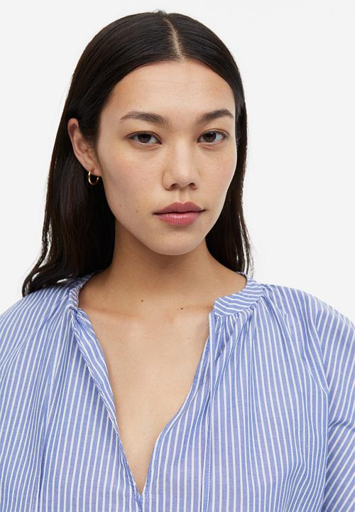 H&M - Cotton tunic dress - blue striped