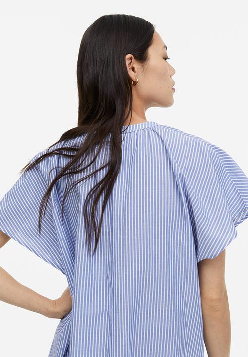H&M - Cotton tunic dress - blue striped