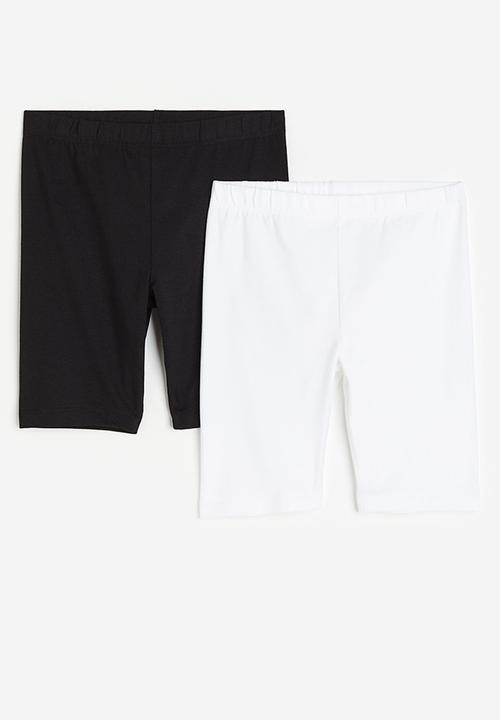 H&M - 2-pack cycling shorts - black & white
