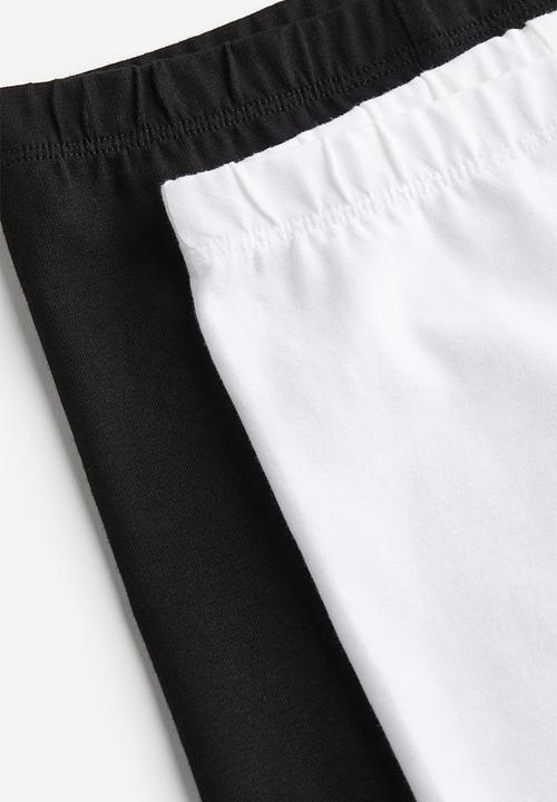 H&M - 2-pack cycling shorts - black & white