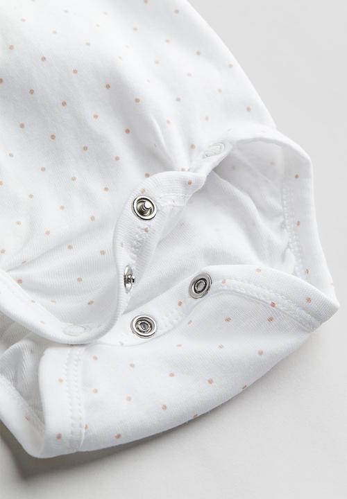 H&M - 3-Pack long-sleeved bodysuits - pink & white