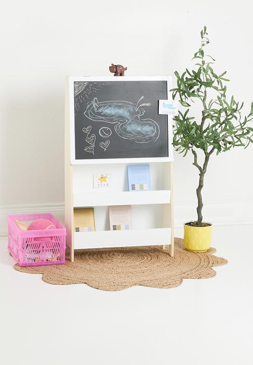 Sixth Floor - Blackboard storage rack - natural & white