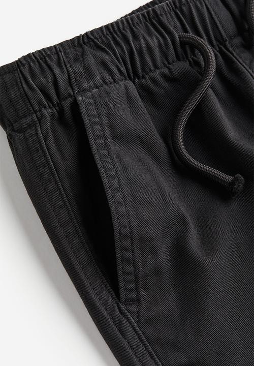 H&M - Twill joggers - black