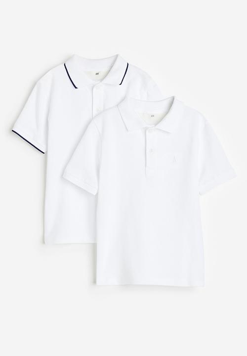 H&M - 2-pack polo shirts - white