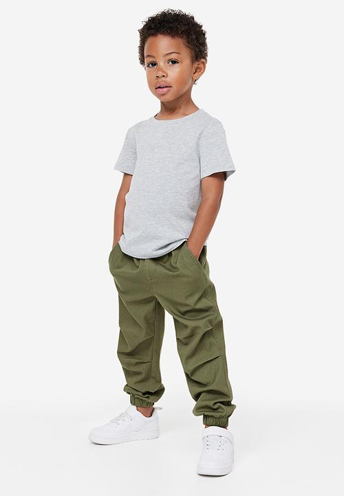 H&M - 2-Pack cotton joggers - green & brown