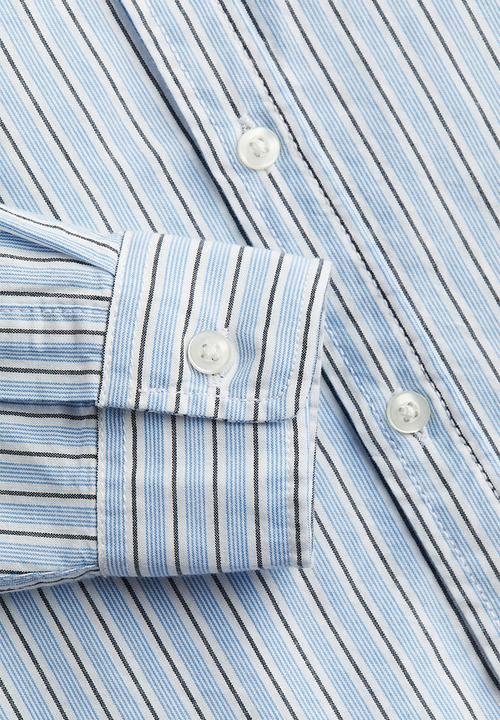 H&M - Long-sleeved poplin shirt - blue