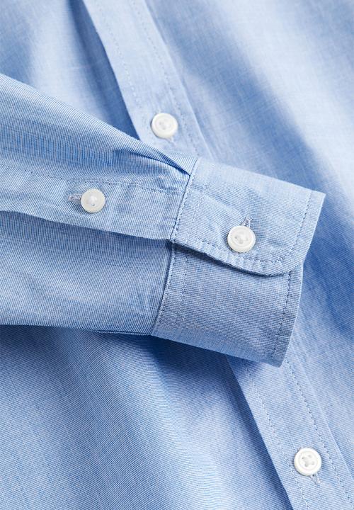 H&M - Long-sleeved cotton shirt - blue