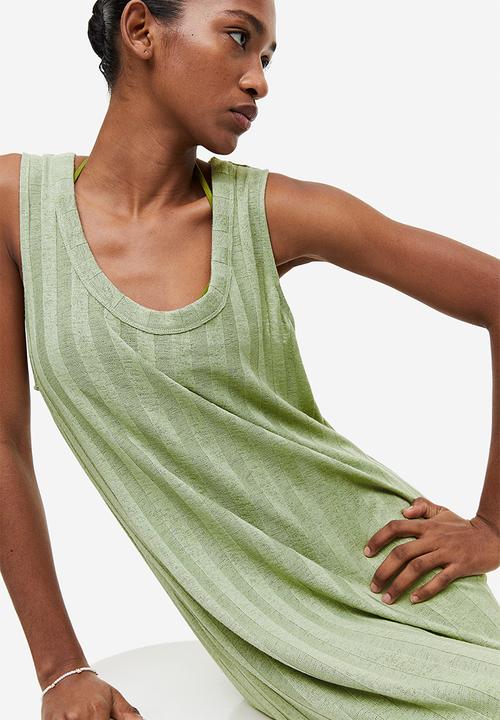 H&M - Rib-knit dress - light green 