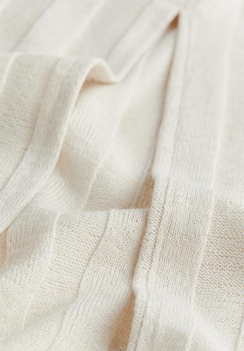 H&M - Rib-knit dress - light beige