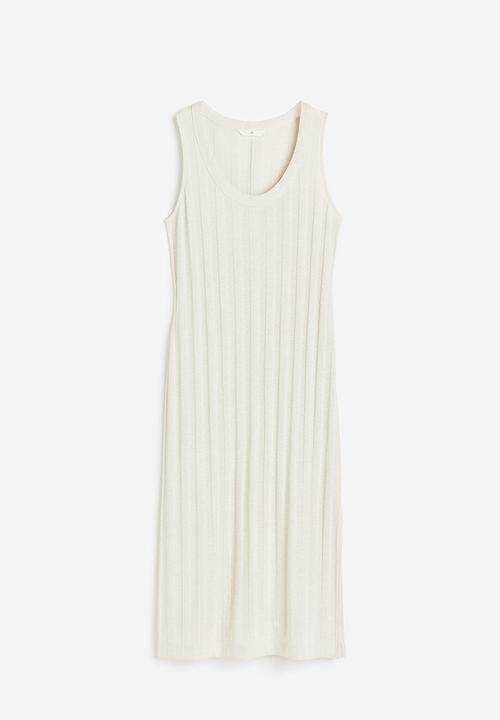 H&M - Rib-knit dress - light beige