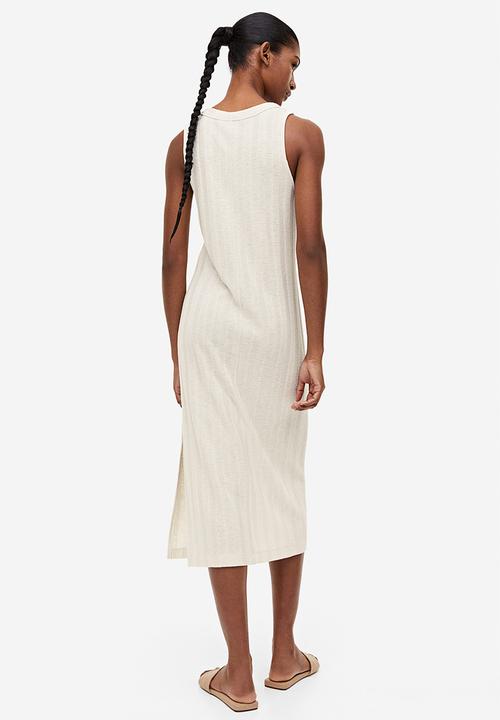 H&M - Rib-knit dress - light beige