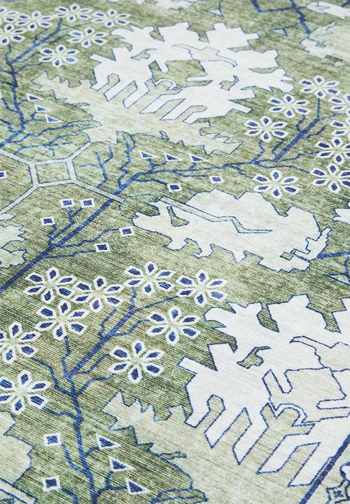 Sixth Floor - Ezra printed runner - forrest green