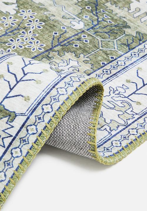 Sixth Floor - Ezra printed runner - forrest green