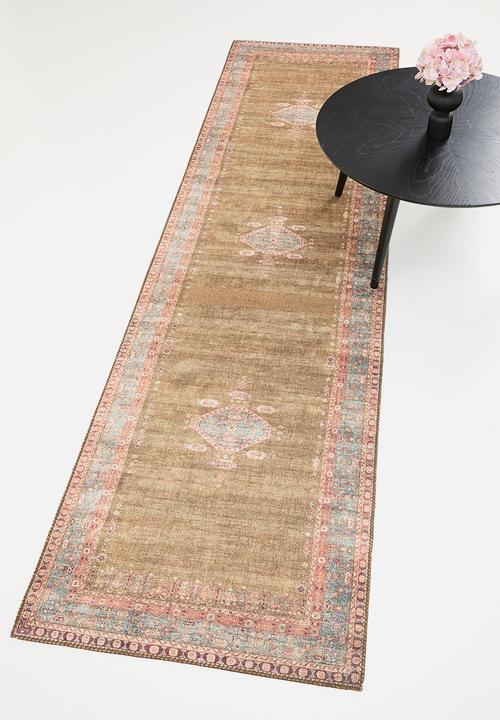 Sixth Floor - Ezra printed runner - chartreuse yellow