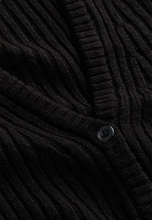 H&M - Rib-knit cardigan - black